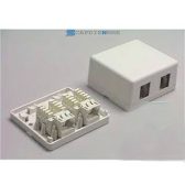 Alantek shuttered mount box 2port 302-203212-SHWH